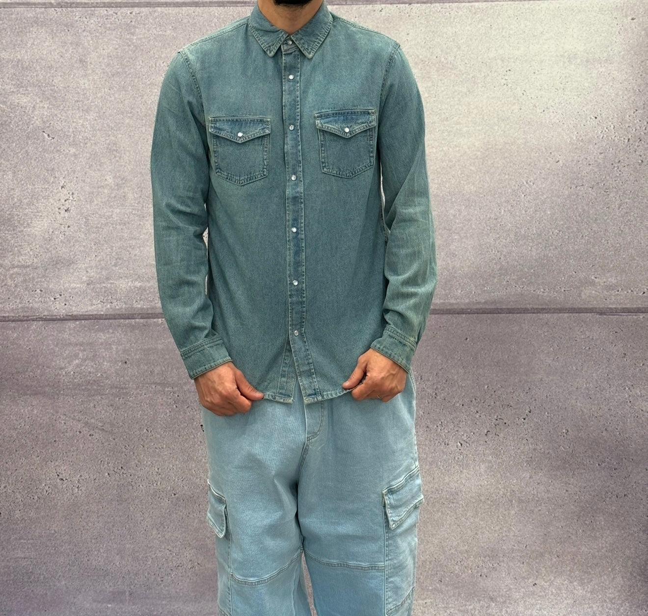 CAMICIA DI JEANS - ONLY&SONS - ART. 22031873 - COL. MEDIUM BLUE DENIM