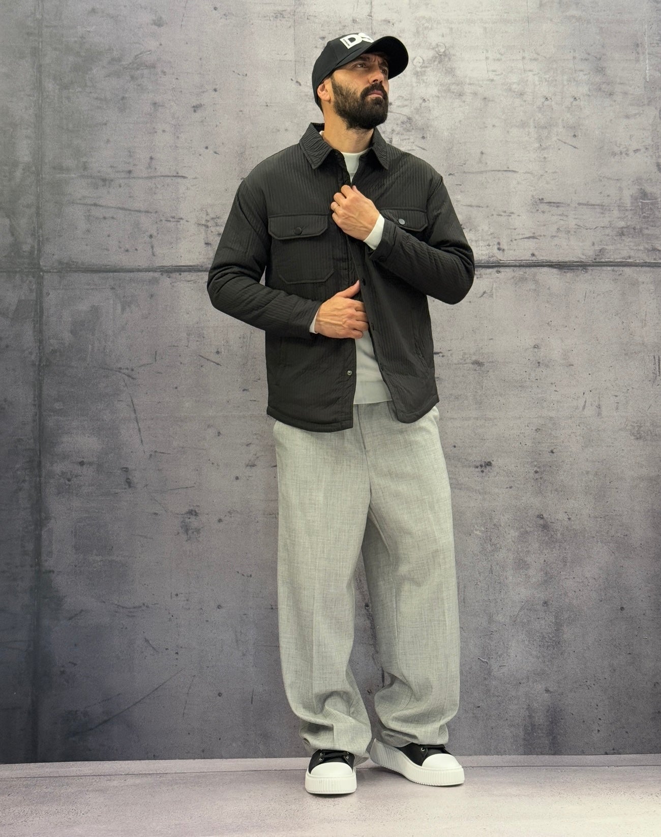 GIUBBINO EFFETTO A COSTE  - HAMEN - ART. LPGA7510 - COL. NERO