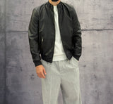 GIUBBINO EFFETTO PELLE  - HAMEN - ART. XF3042 - COL. NERO