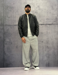 GIUBBINO EFFETTO PELLE  - HAMEN - ART. XF3042 - COL. NERO