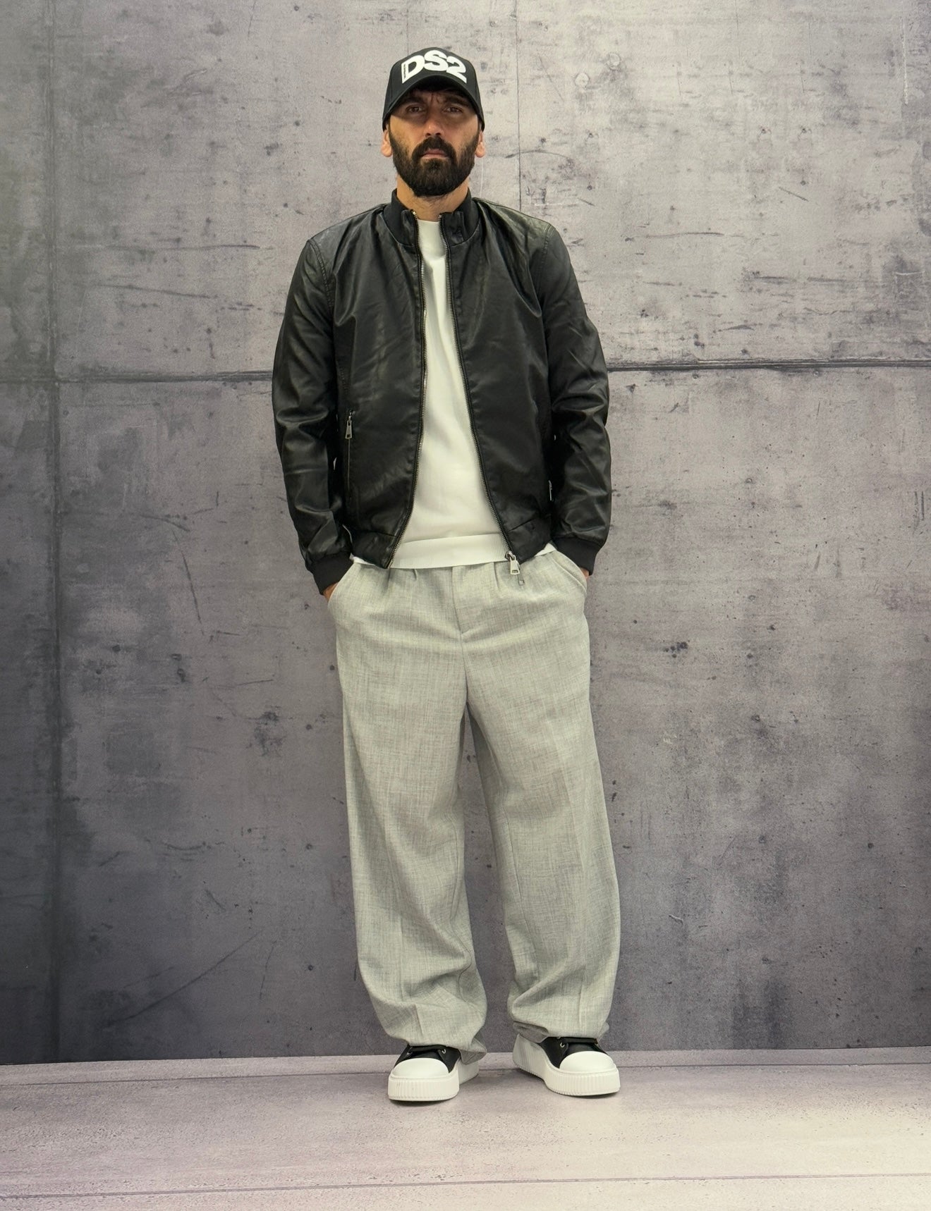 GIUBBINO EFFETTO PELLE  - HAMEN - ART. XF3042 - COL. NERO