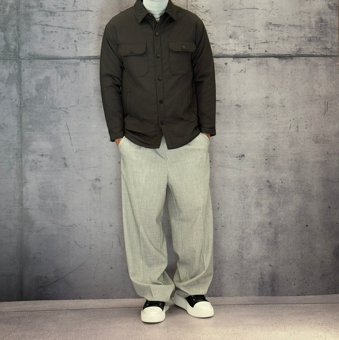 GIUBBINO EFFETTO A COSTE  - HAMEN - ART. LPGA7510 - COL. NERO