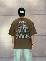 T-SHIRT OVER CON STAMPA AC/DC - 2Y PREMIUM - ART. AJ-6465
