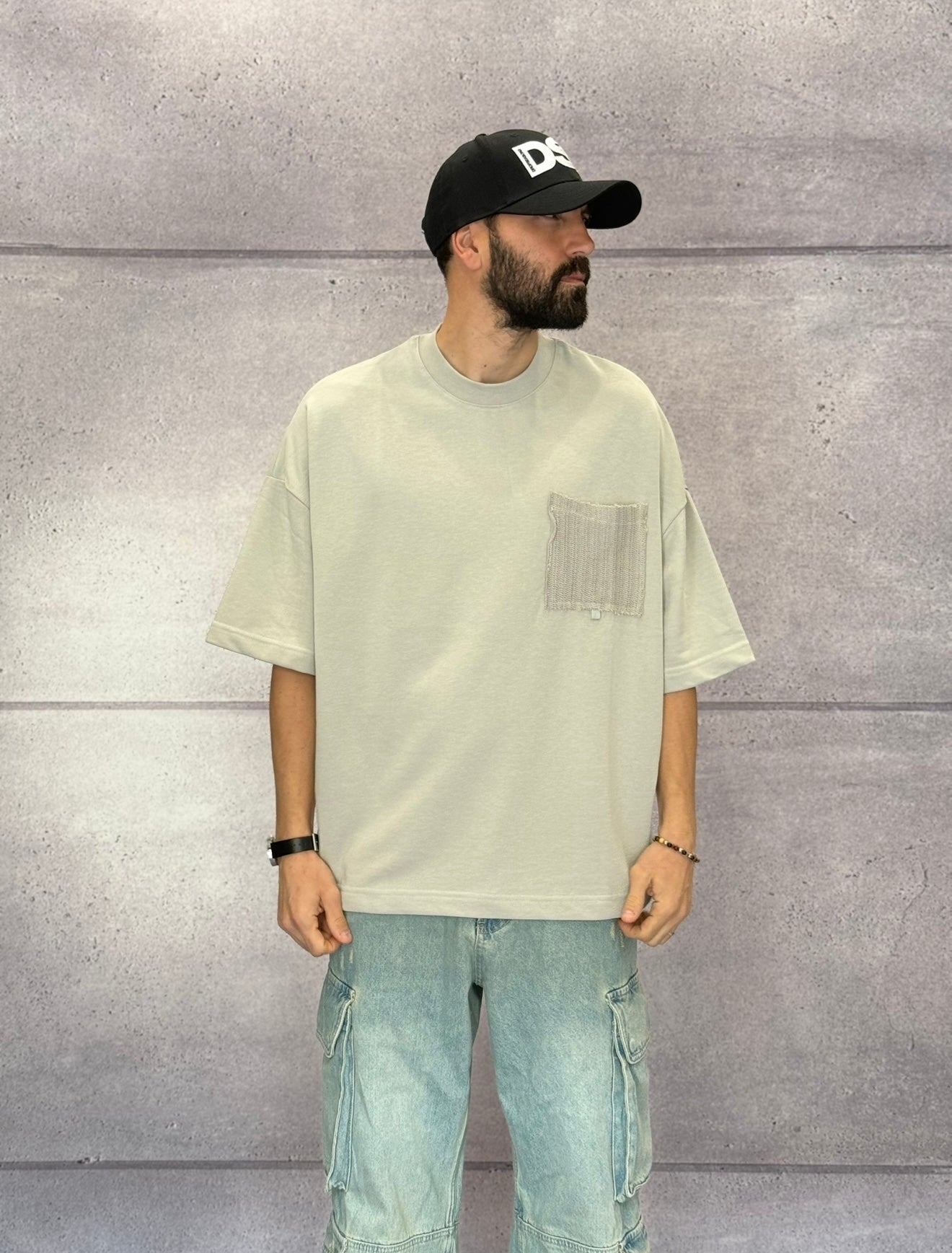 T-SHIRT OVERSIZE CON TASCHINO - 2Y PREMIUM - ART. AJ-6368-1