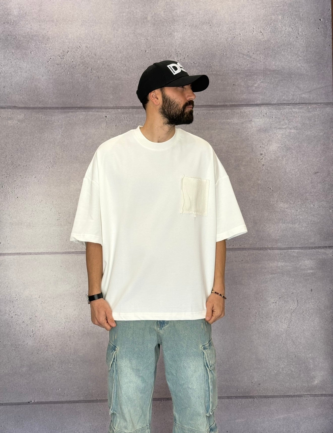 T-SHIRT OVERSIZE CON TASCHINO - 2Y PREMIUM - ART. AJ-6368-1