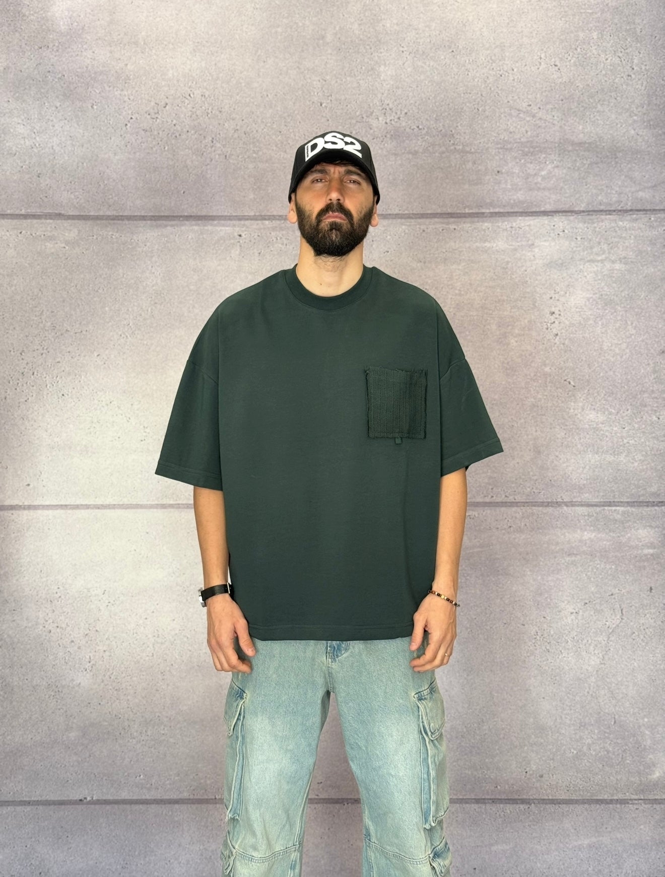 T-SHIRT OVERSIZE CON TASCHINO - 2Y PREMIUM - ART. AJ-6368-1
