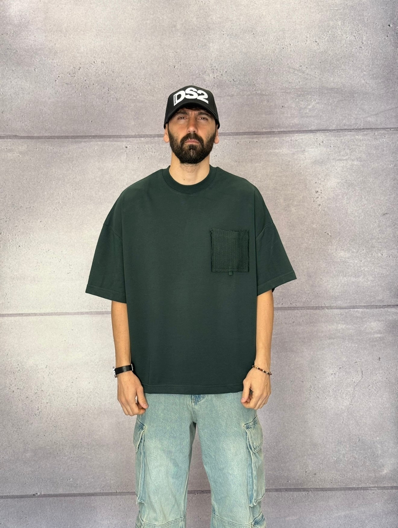T-SHIRT OVERSIZE CON TASCHINO - 2Y PREMIUM - ART. AJ-6368-1