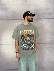 T-SHIRT OVER CON STAMPA - CATCH - ART. 25CY - 052
