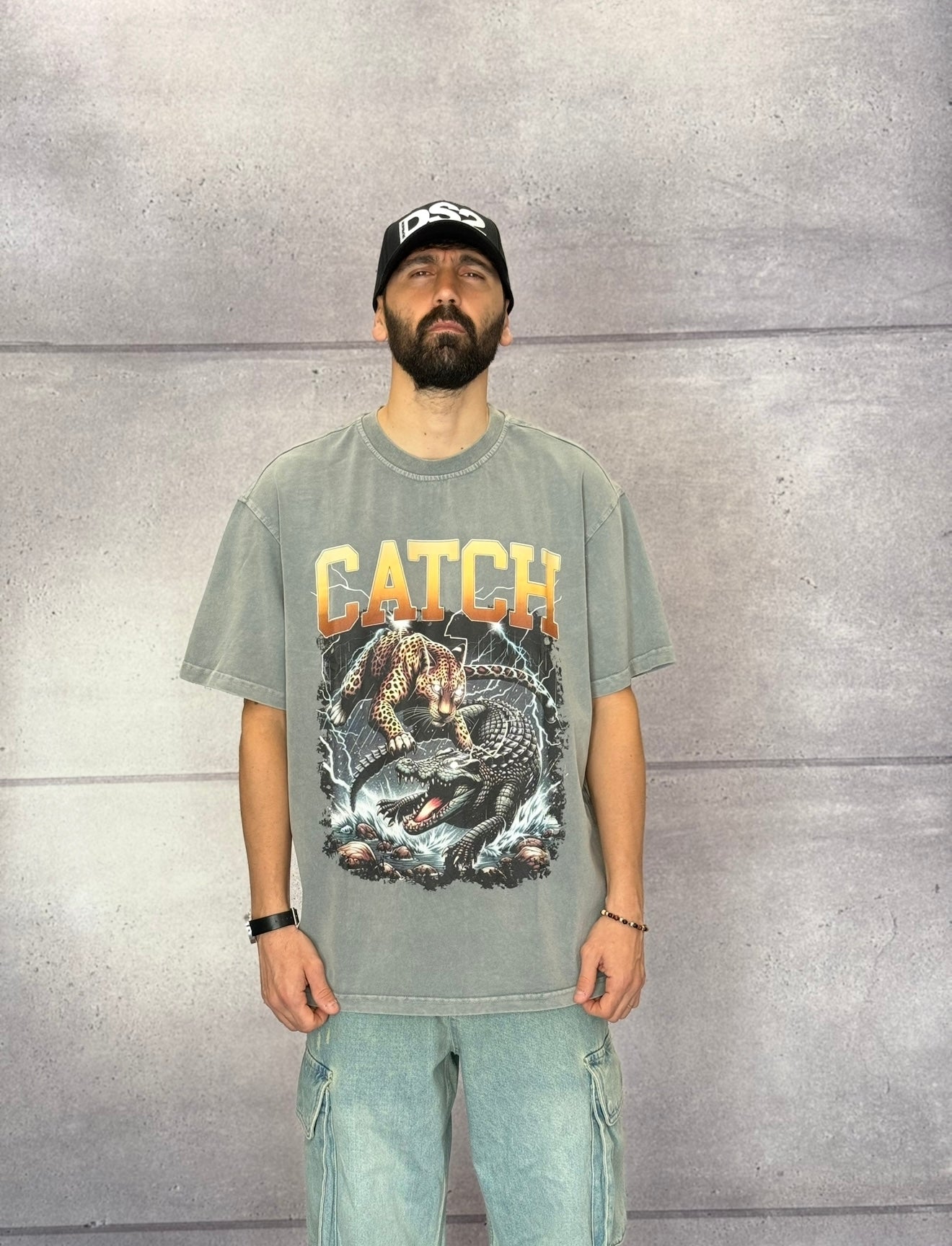 T-SHIRT OVER CON STAMPA - CATCH - ART. 25CY - 052