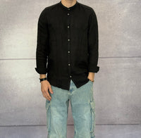 CAMICIA COREANA IN LINO - BERNA - *ART. 240424