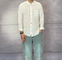 CAMICIA COLLETTO IN LINO - BERNA - *ART. 230310
