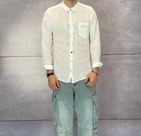CAMICIA COLLETTO IN LINO - BERNA - *ART. 230310