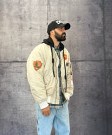 GIUBBINO BOMBER PATCH CON CAPPUCCIO RIMOVIBILE - BERNA - ART. 252282
