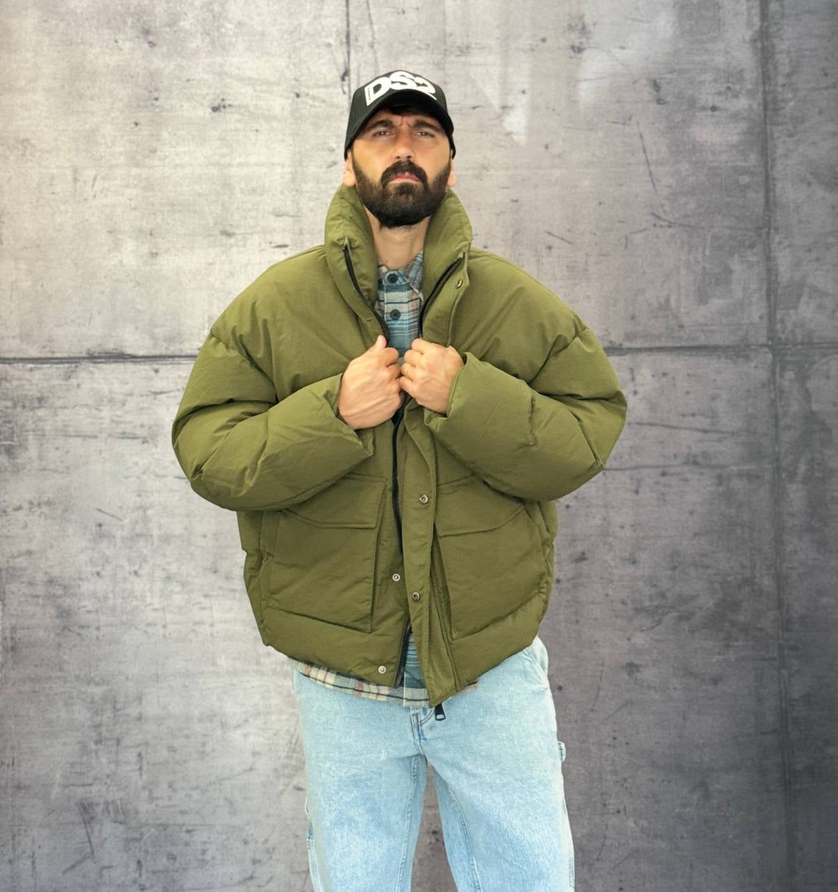 GIUBBINO PUFFER - NEW JOB BRAND - ART. 22419 - COL. VERDE