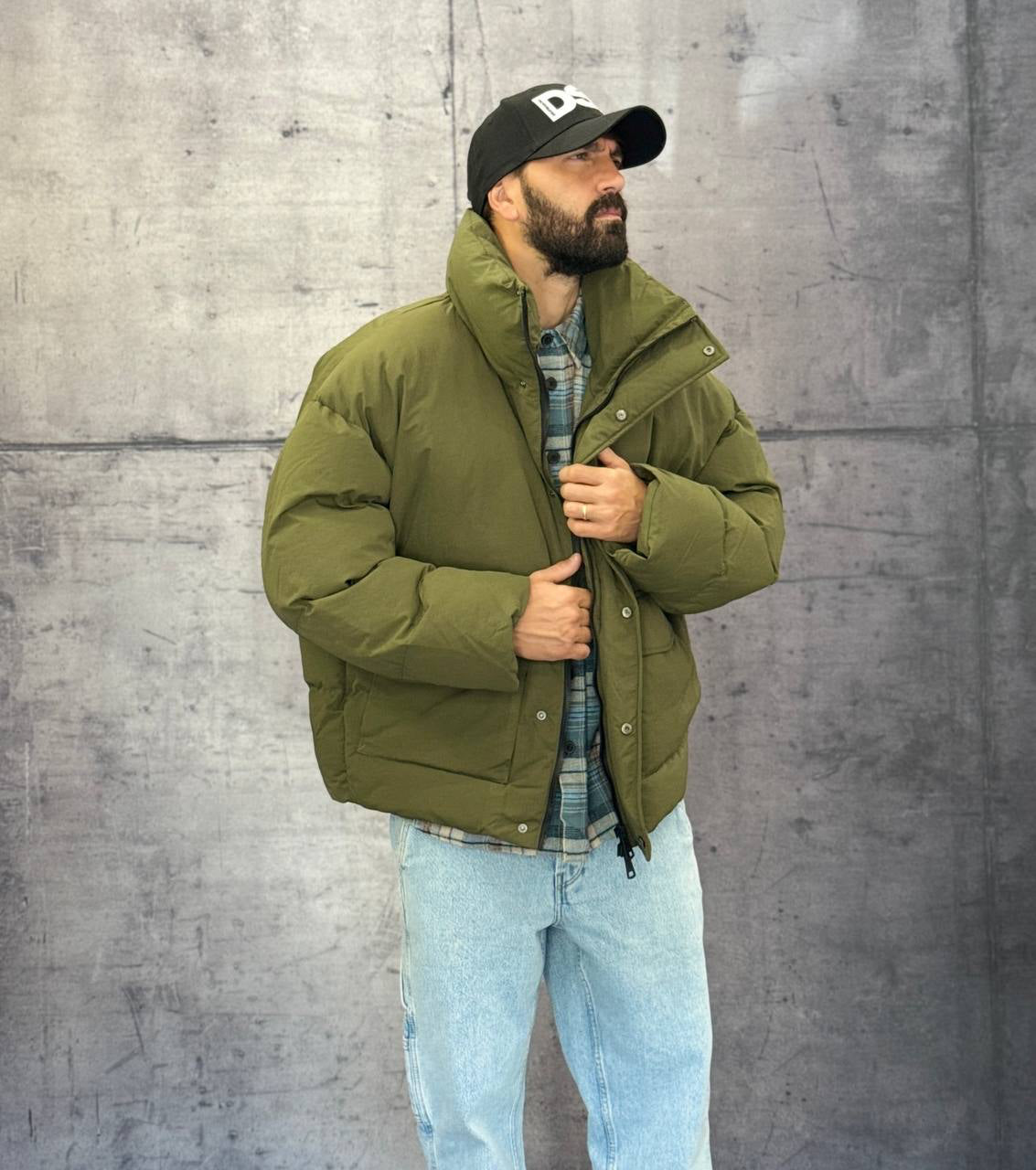 GIUBBINO PUFFER - NEW JOB BRAND - ART. 22419 - COL. VERDE