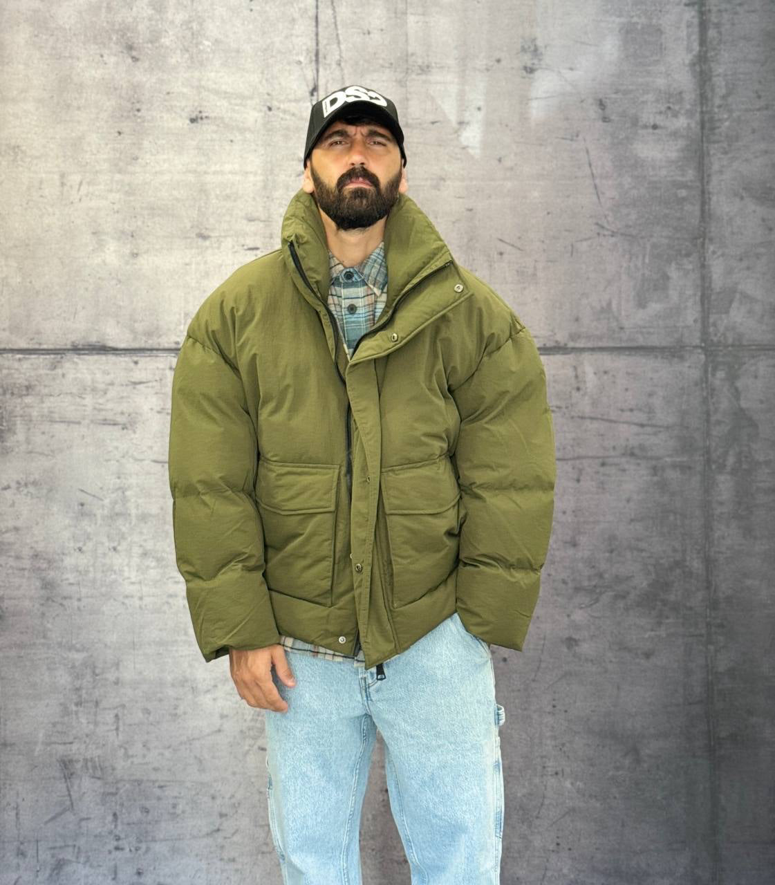 GIUBBINO PUFFER - NEW JOB BRAND - ART. 22419 - COL. VERDE
