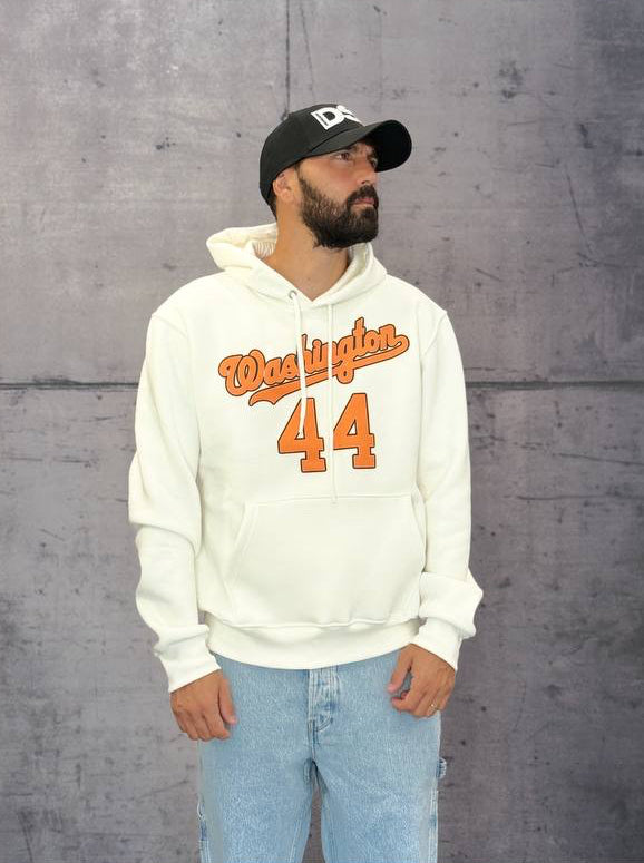 FELPA CON CAPPUCCIO WASHINGTON 44 - BERNA - ART. 252361128 - COL. PANNA
