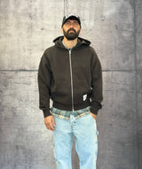 FELPA BOXY FIT CON CAPPUCCIO + ZIP - ONLY&SONS - ART. 22035193 - COL BLACK