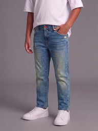 JEANS BERNA KIDS 5 TASCHE DENIM SFUMATO ART K 23075 396