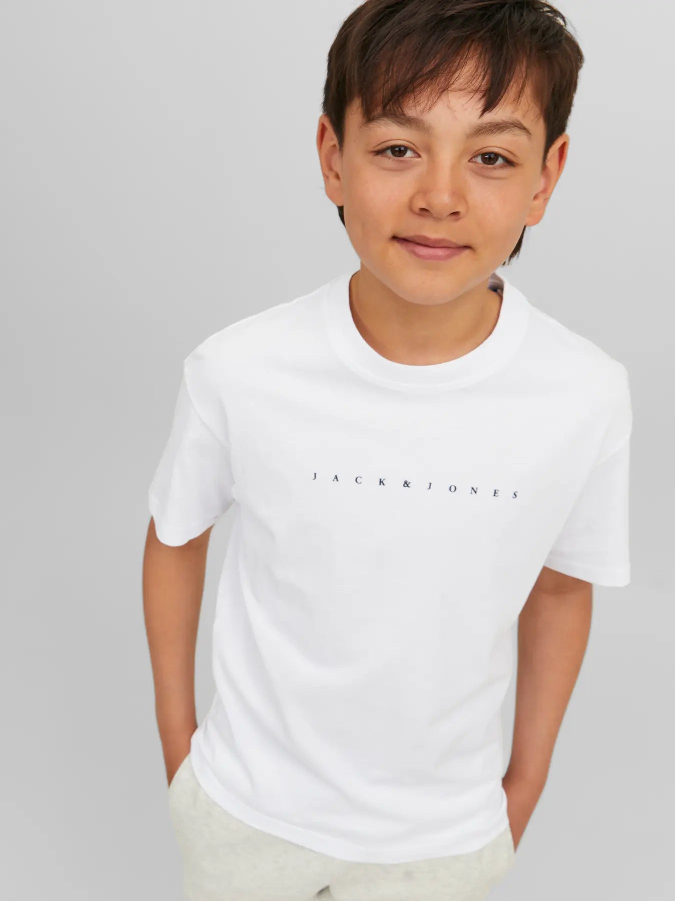 T-SHIRT JACK & JONES BAMBINO LILLA E WHITE ART 12237435