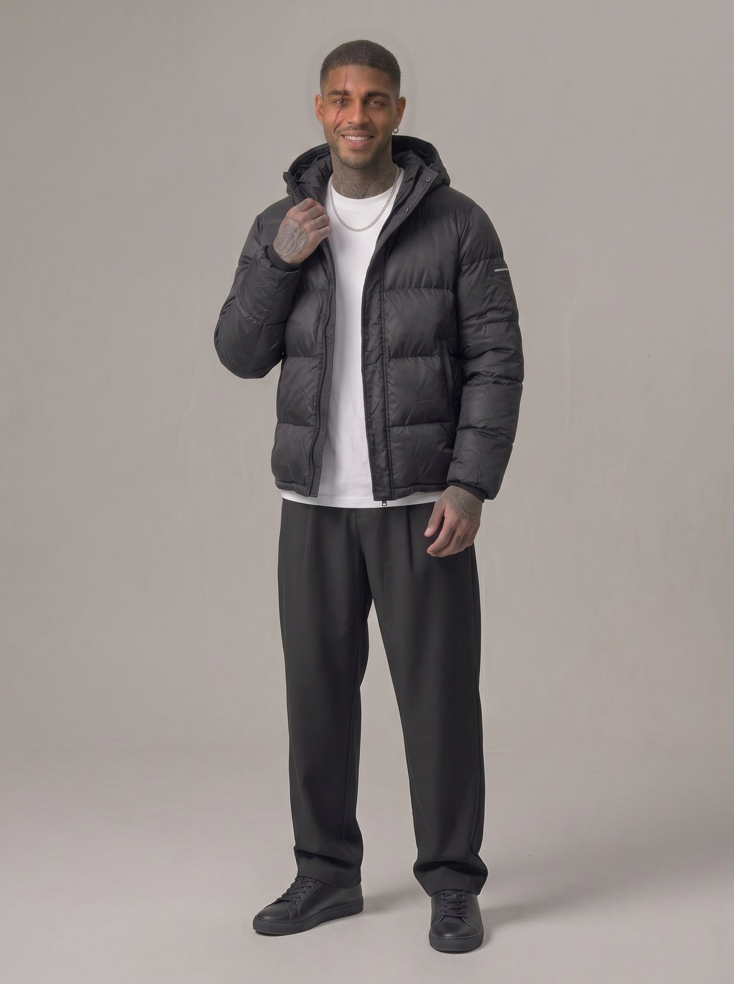 GIUBBINO  NEW JOB BRAND BOMBER CON CAPPUCCIO NERO ART NJC01