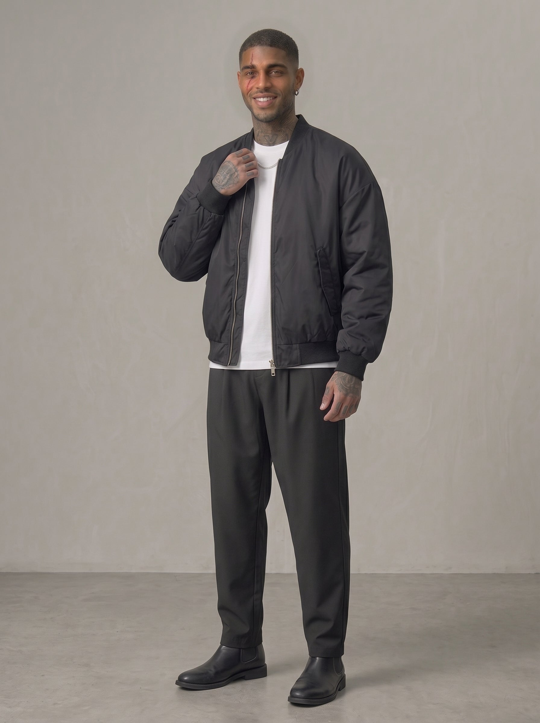 GIUBBINO NEW JOB BRAND BOMBER IN NAYLON  ART NAYLON 3