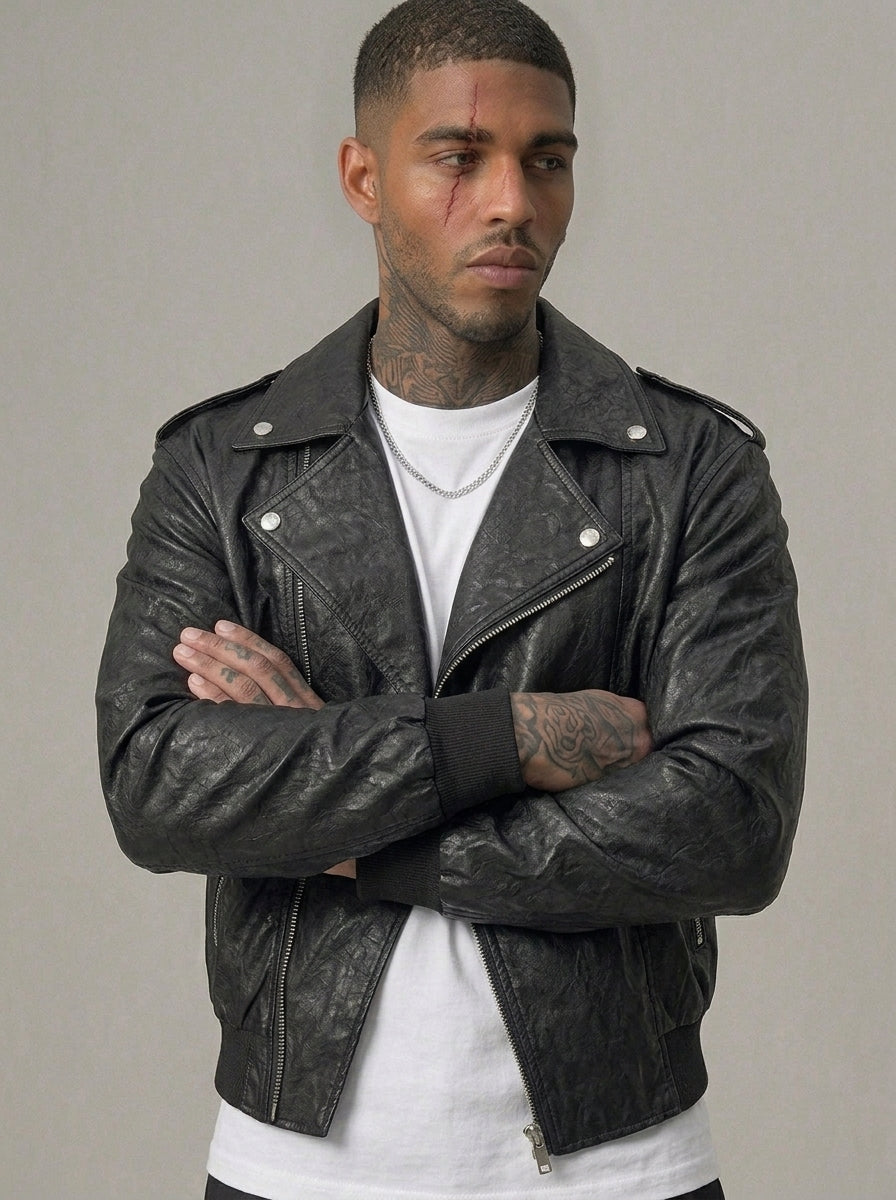 GIUBBINO BERNA CHIODO BOMBER OVER ECOPELE NERO ART 251094 1