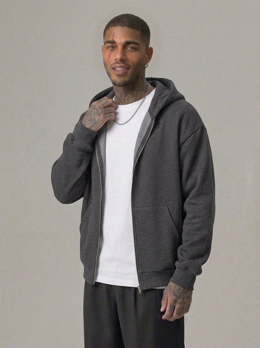 FELPA ONLY&SONS BOXY FIT CON CAPPUCCIO + ZIP  ONLY&SONS - ART. 22035193