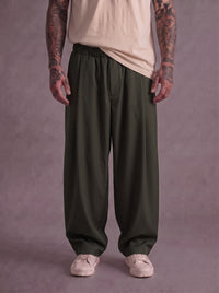 PANTALONE IMPERIAL BAGGY FIT CON VITA ELASTICIZZATA E PINCE ART PE6Y MBV
