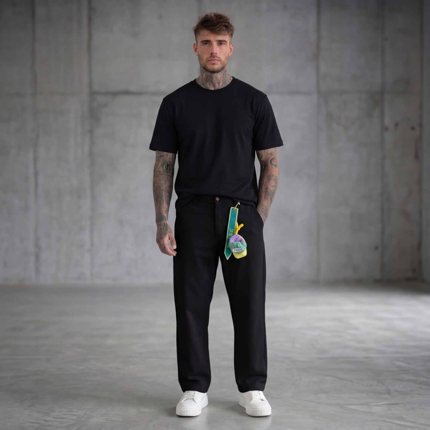 PANTALONE STRAIGHT FIT CON MAXI PASSANTI + COLORI - BERNA - ART 261283-24