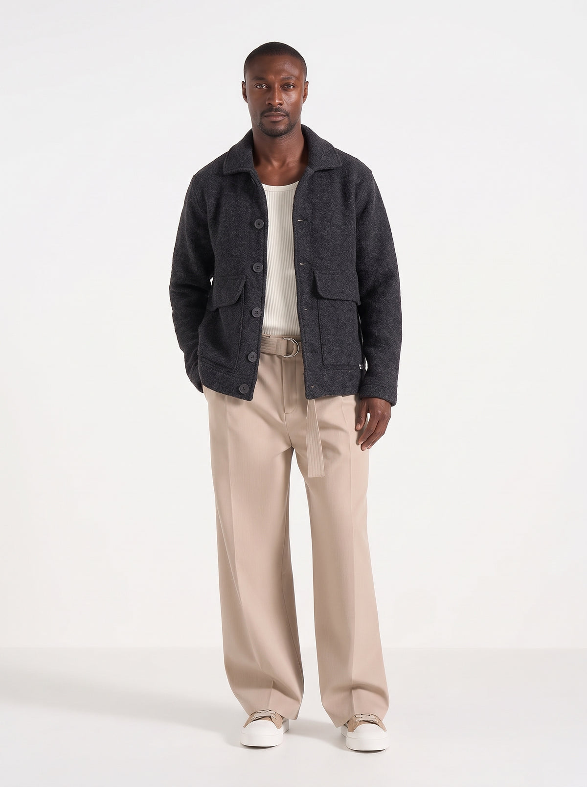 GIUBBINO BL11 WORKER IN PANNO ANTRACITE ART WORKER23