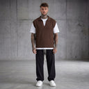 SMANICATO POLO TRAFORATA MARRONE - NEW JOB BRAND - ART. MA/15