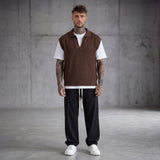 SMANICATO POLO TRAFORATA MARRONE - NEW JOB BRAND - ART. MA/15