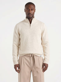 MAGLIONCINO BL11 MEZZA ZIP MISTO LANA ART RITZIP