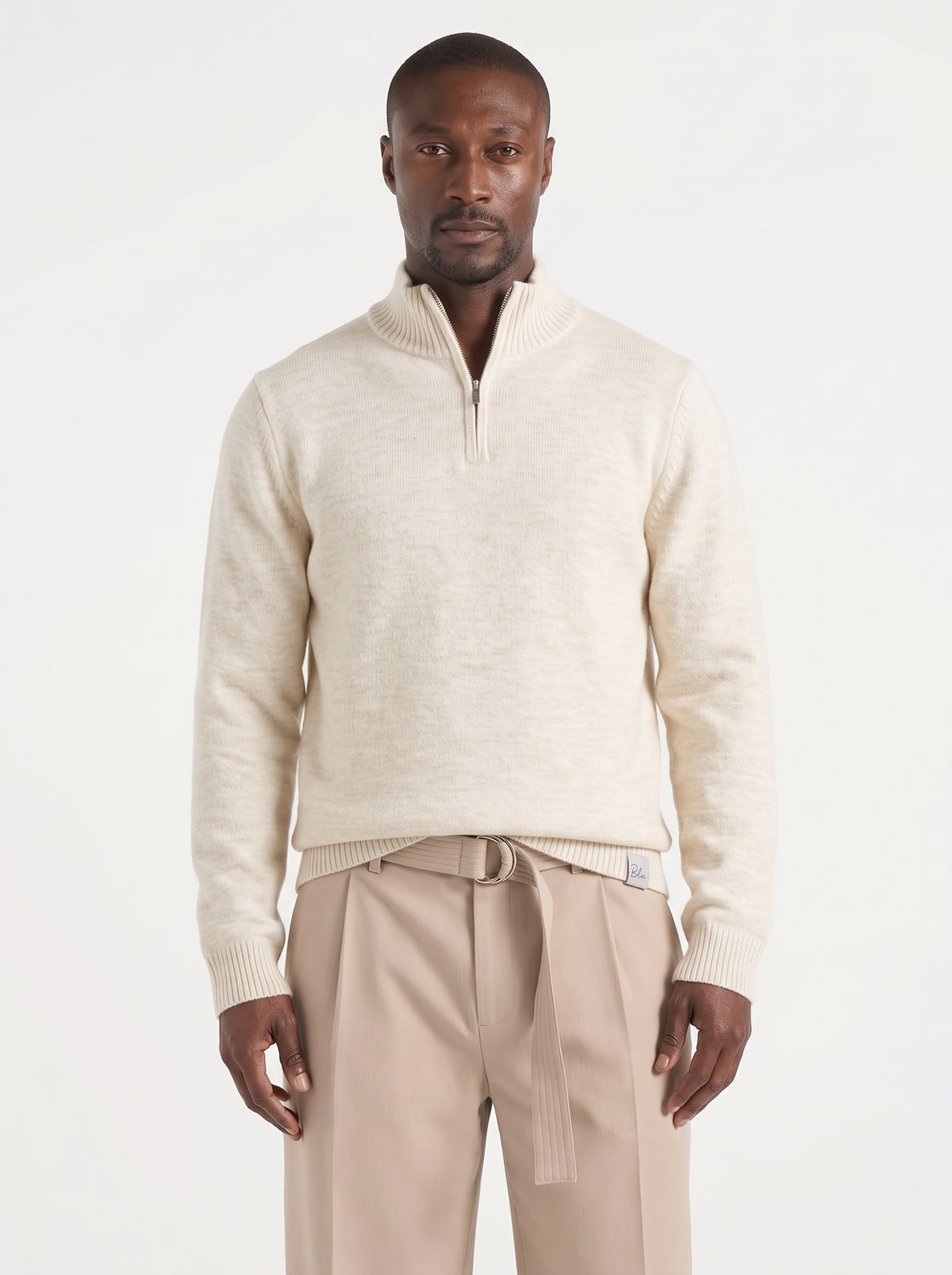 MAGLIONCINO BL11 MEZZA ZIP MISTO LANA ART RITZIP