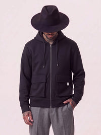 FELPA BL11 CAPPUCCIO ZIP NERO ART BL43FI4400001