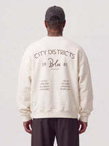 FELPA BL11 GIROCOLLOSTAMPA OFF WHI ART CITYDISTRICT147