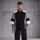 T-SHIRT OVER BANDE NERO - NEW JOB BRAND - ART. 905