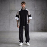 T-SHIRT OVER BANDE NERO - NEW JOB BRAND - ART. 905
