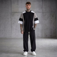 T-SHIRT OVER BANDE NERO - NEW JOB BRAND - ART. 905