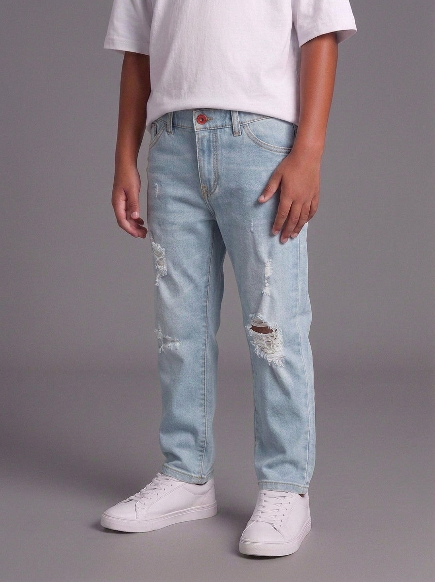 JEANS OVER  BERNA  KIDS  LIGHT DENIM STRAPPI ART K 22559 30