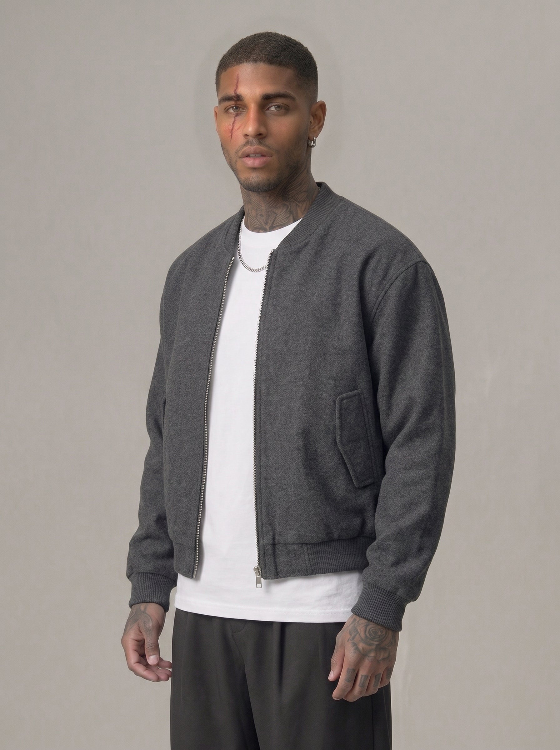GIUBBINO ONLY&SONS BOMBER COLLEGE DARK GREY ART 22034739
