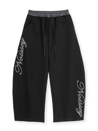 PANTALONI DI TUTA CON ELASTCO QUADRI  IN VITA STAMPA BRILLANTINTA