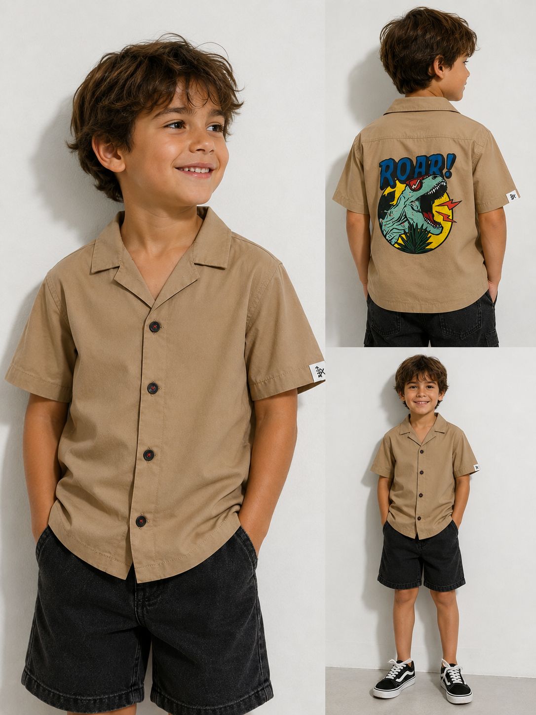 CAMICIA BERNA KIDS MEZZA MANICA BAMBINO DUE COLORI  ART K 240200