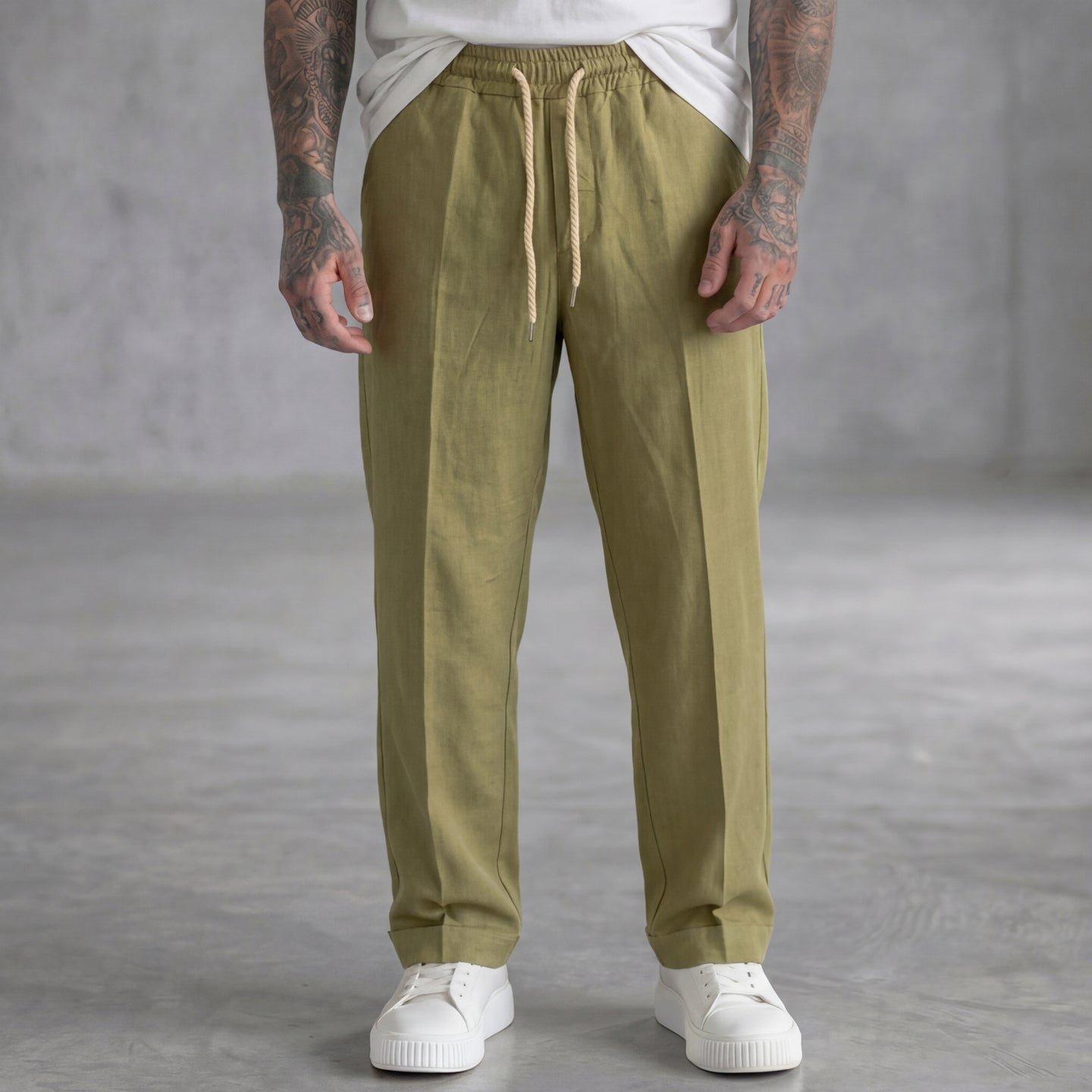 PANTALACCIO UOMO IN MISTO LINO VISCOSA  - BERNA - ART. 261226