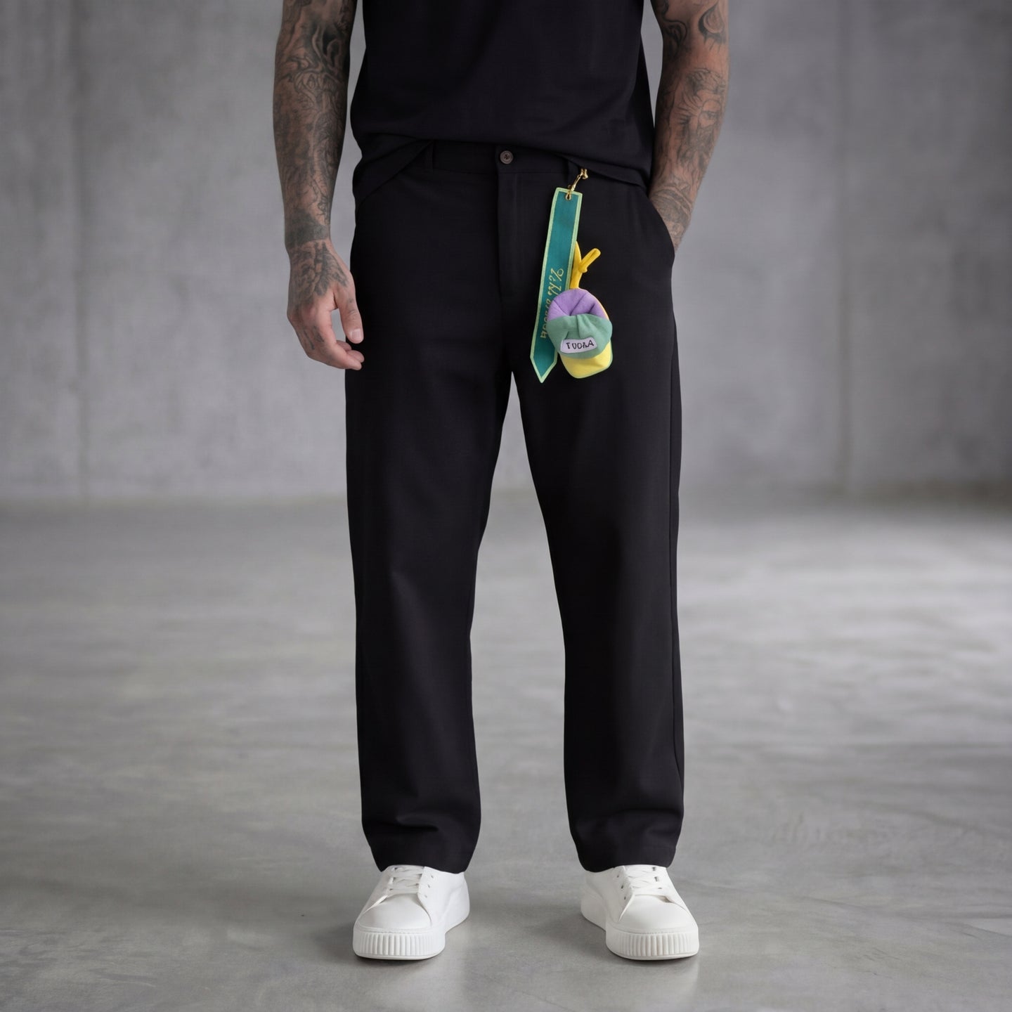 PANTALONE STRAIGHT FIT CON MAXI PASSANTI + COLORI - BERNA - ART 261283-24