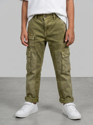 PANTALONE BERNA CARGO  KIDS BAMBINO VERDE CHIARO ART K 23532 52