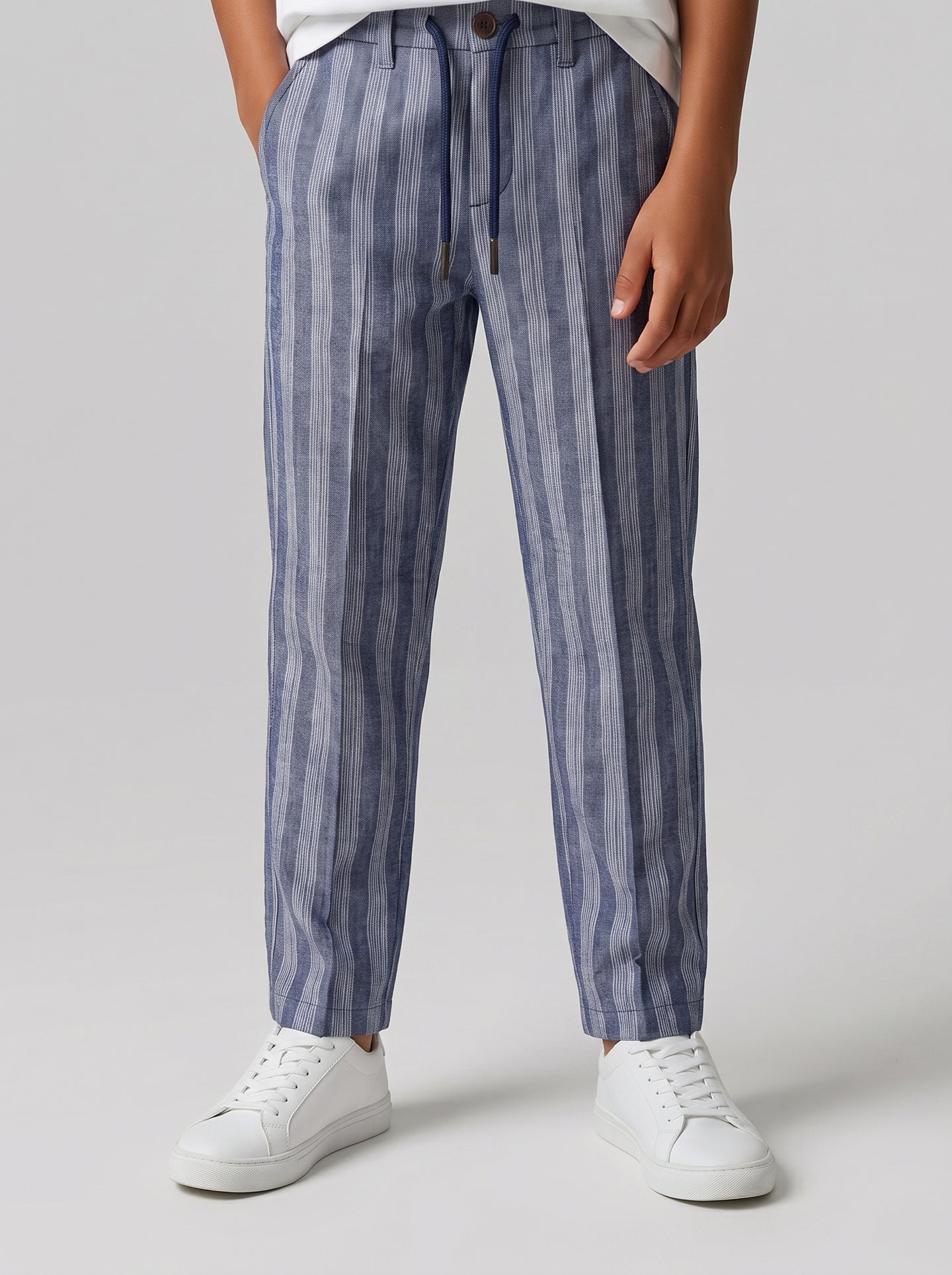 PANTALONE BERNA KIDS BAMBINO RIGHE BLU ART 240146 3