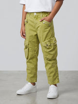 PANTALONE BERNA KIDS CARGO  BAMBINO VERDEACIDO ART K 23073 174