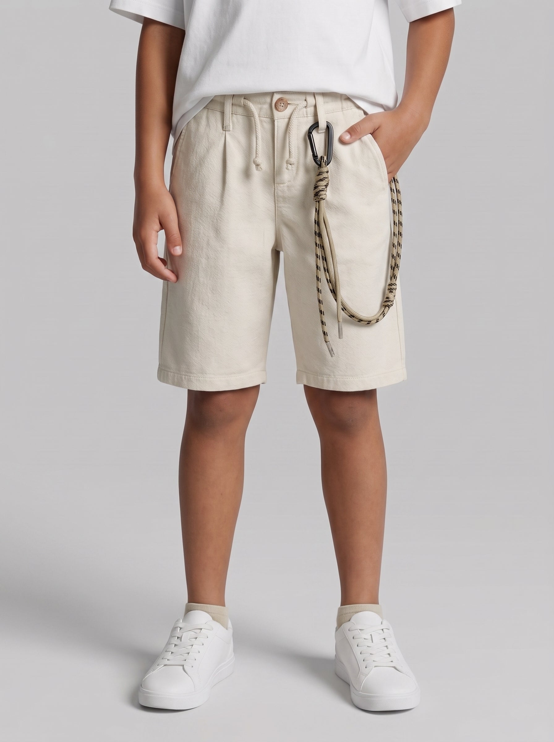 BERMUDA BERNA KIDS BAMBINO CON PORTACHIAVI PANNA  ART K 240197 128